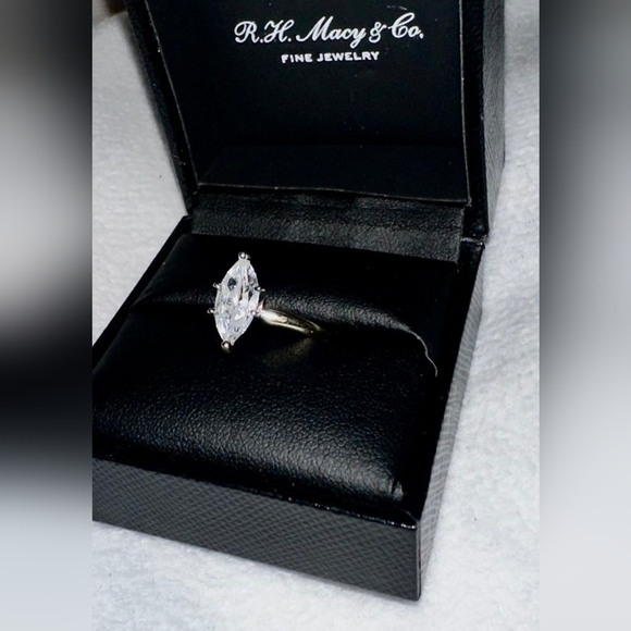 Gold Marquise Cut Solitaire Ring